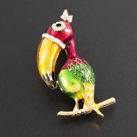 1701/13 Брошь декоративная "ТУКАН"_1