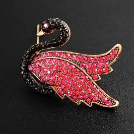 1701/8 Брошь декоративная "ЛЕБЕДЬ"_1