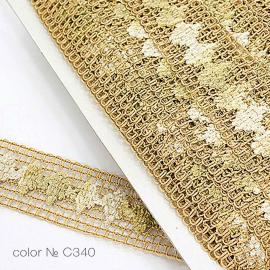 5514 Тесьма декоративная натуральная на сетке_1